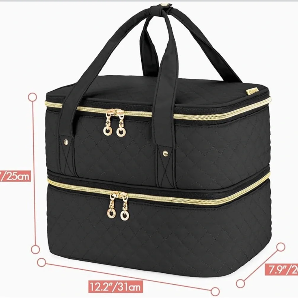 Black Quilted Nail Polish Organizer - Picture 5 of 7